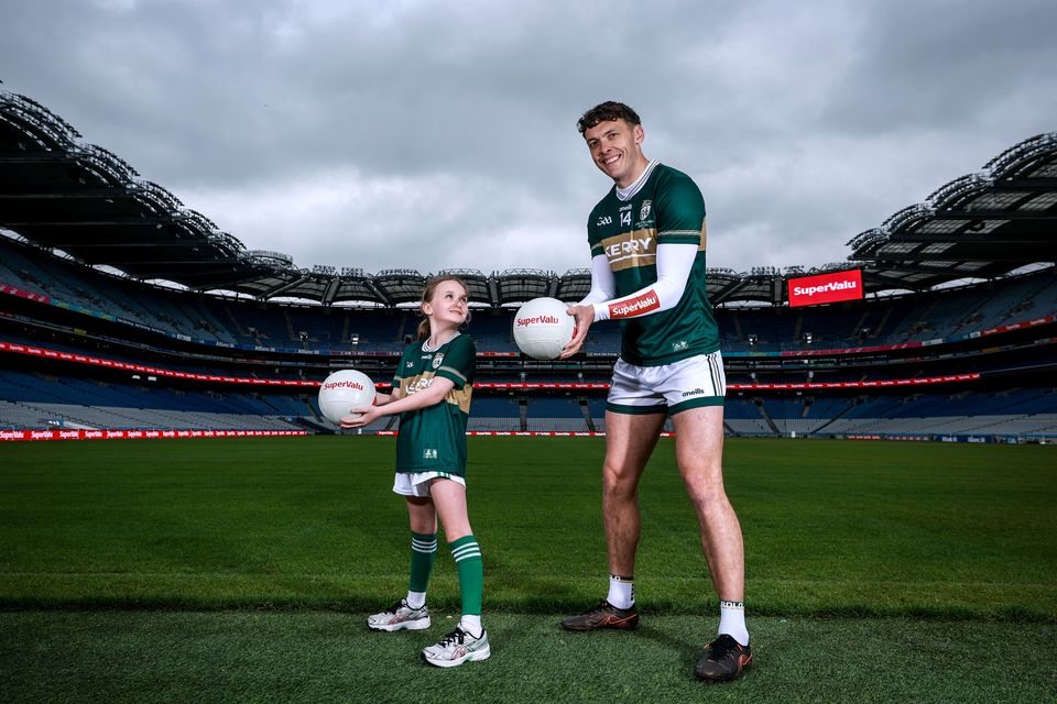David Clifford with Kate Garvey at SuperValu’s launch of the Senior Football Championship. Photo: Dan Sheridan/Inpho